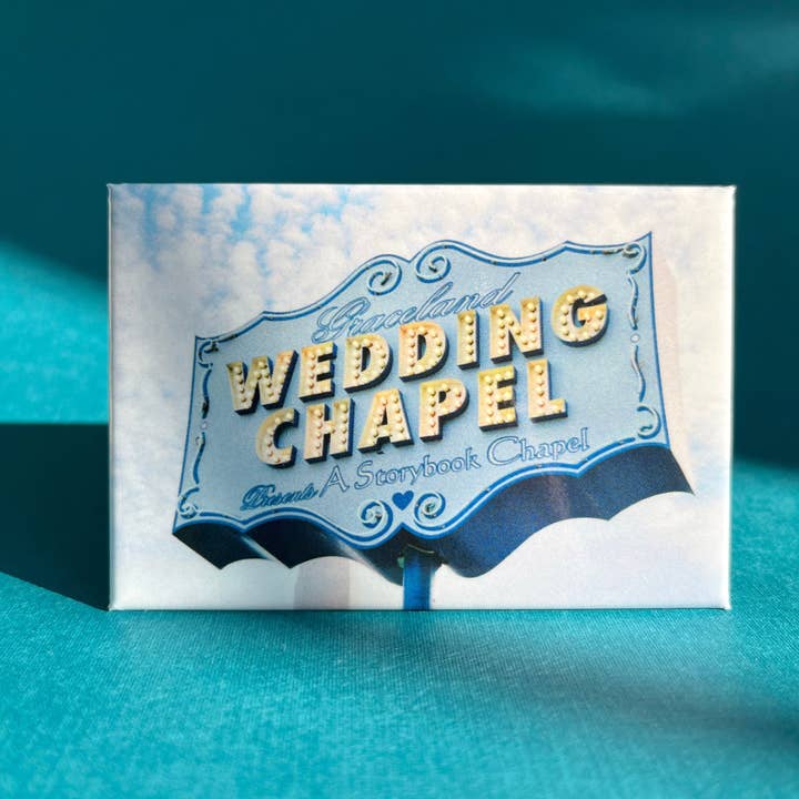 Graceland Wedding Chapel Photo Print Magnet for wholesale by Battle Born Brand