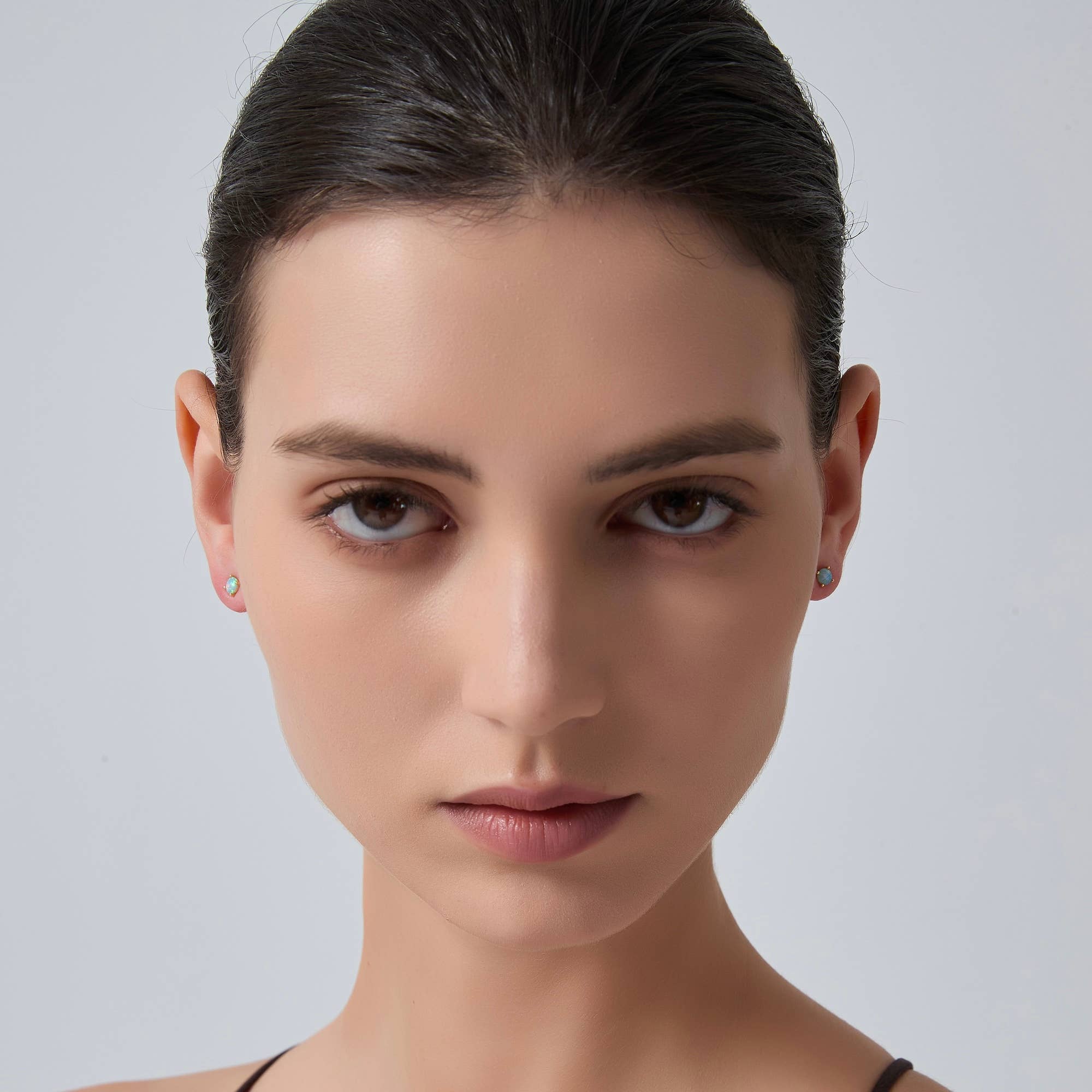 Perimade & Co. LLC - Wholesale Stud/Post Earrings - Dainty Tiny Small Opal Stud Earrings in 925 Sterling Silver3