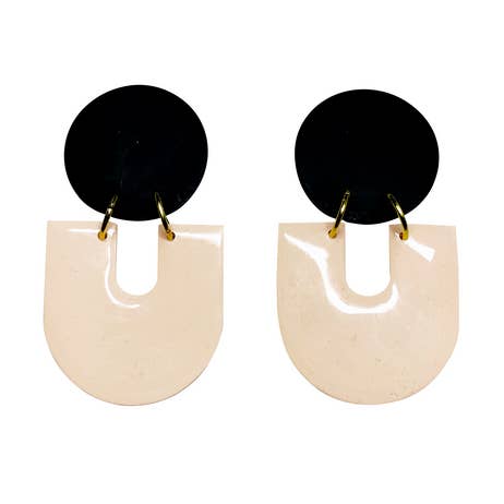 Oread Earring - Cream/Black for wholesale by Studio Eris