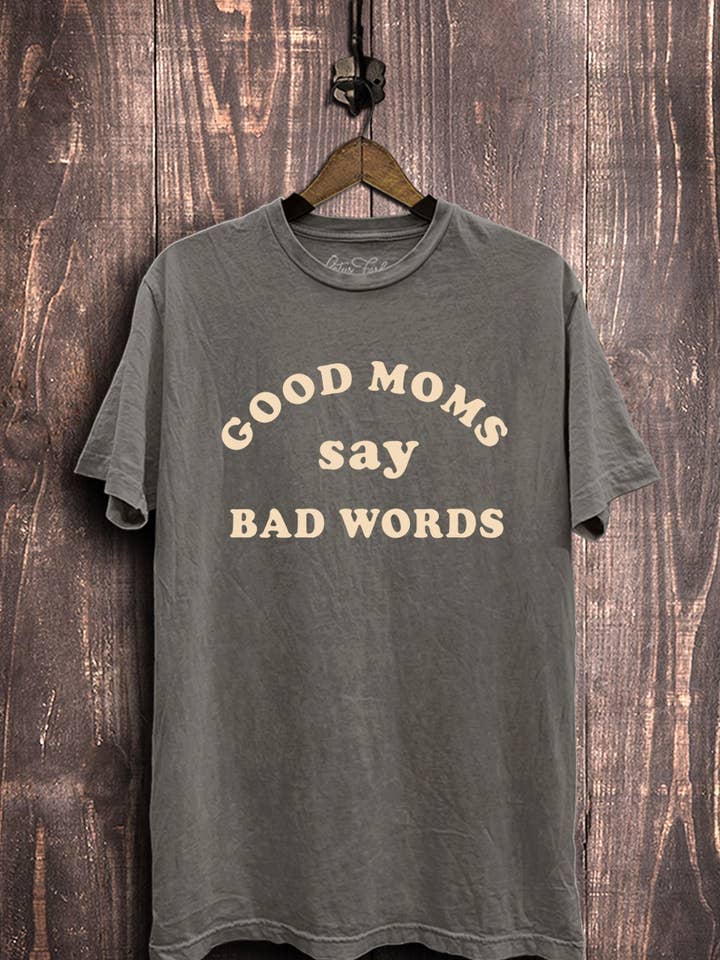 Good Moms Say Bad Words Graphic Top for wholesale by Lotus Fashion Collection
