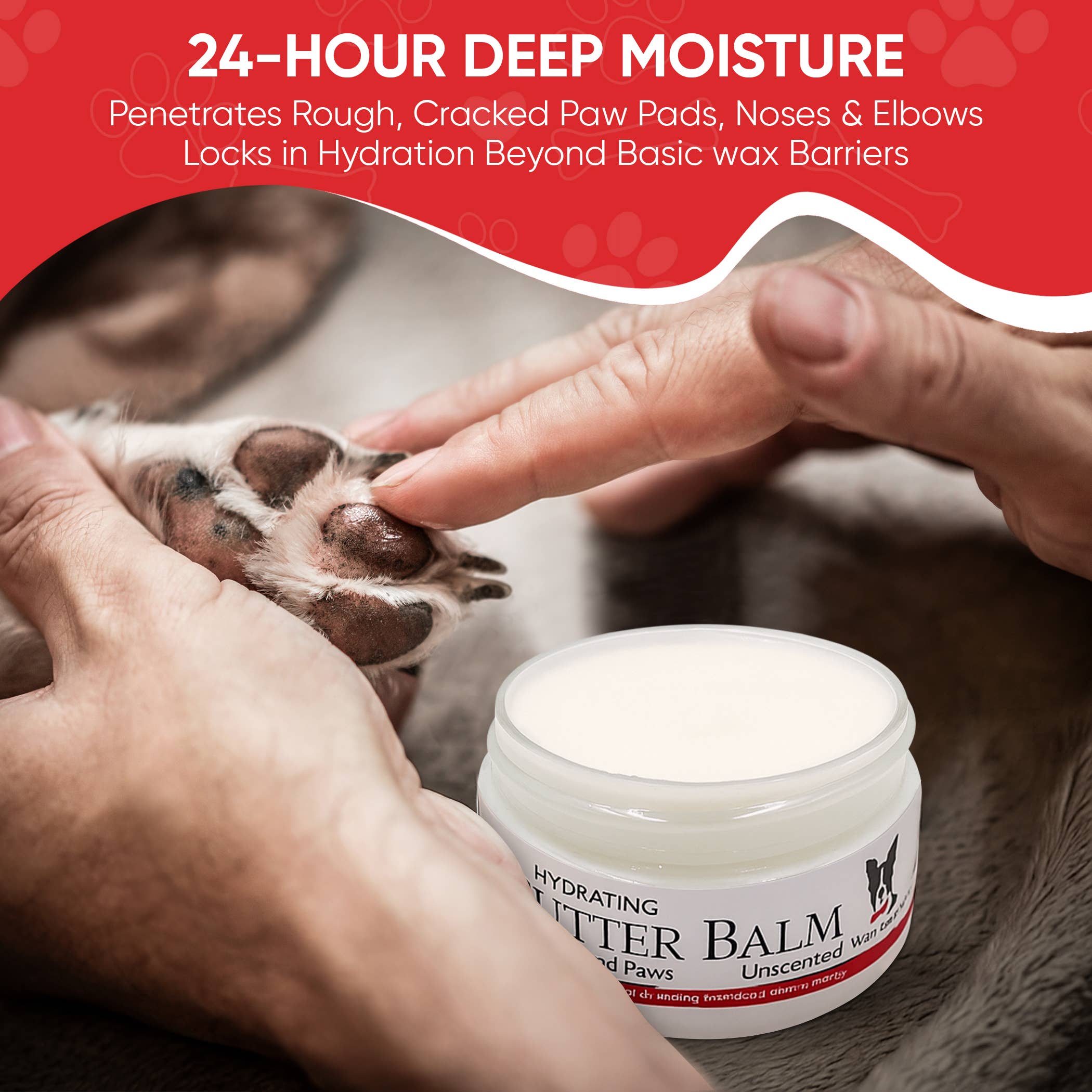 Warren London Dog Products – Großhandel Pfotenschutz für Haustiere – Feuchtigkeitsspendender Butterbalsam für Nase und Pfoten - 4 oz2