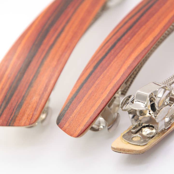 Holzkunstwerkstatt – wholesale Hårklämma - Dam – Trä hårklämma, MAXI storlek (95mm), ”rosenträ”3