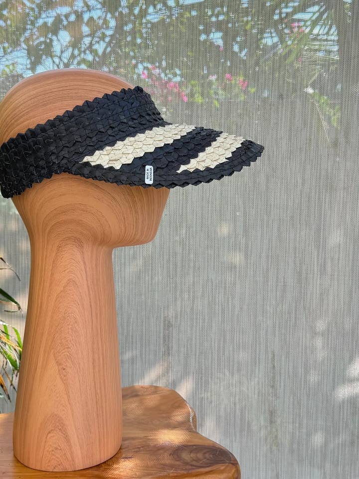 Handmade Palm Leaf Visor: Eco-Friendly Boho Beach Hat for wholesale by Crafts Love Dreams