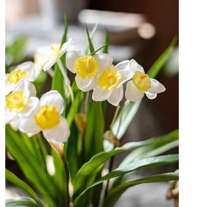 Rustic Reach - Wholesale Artificial Flowers - Faux Daffodil in Brown Pot4