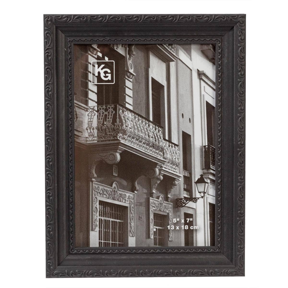 Kiera Grace - Wholesale Picture Frame - Kiera Grace Claire Frame, Black With Raised Leaf Border4
