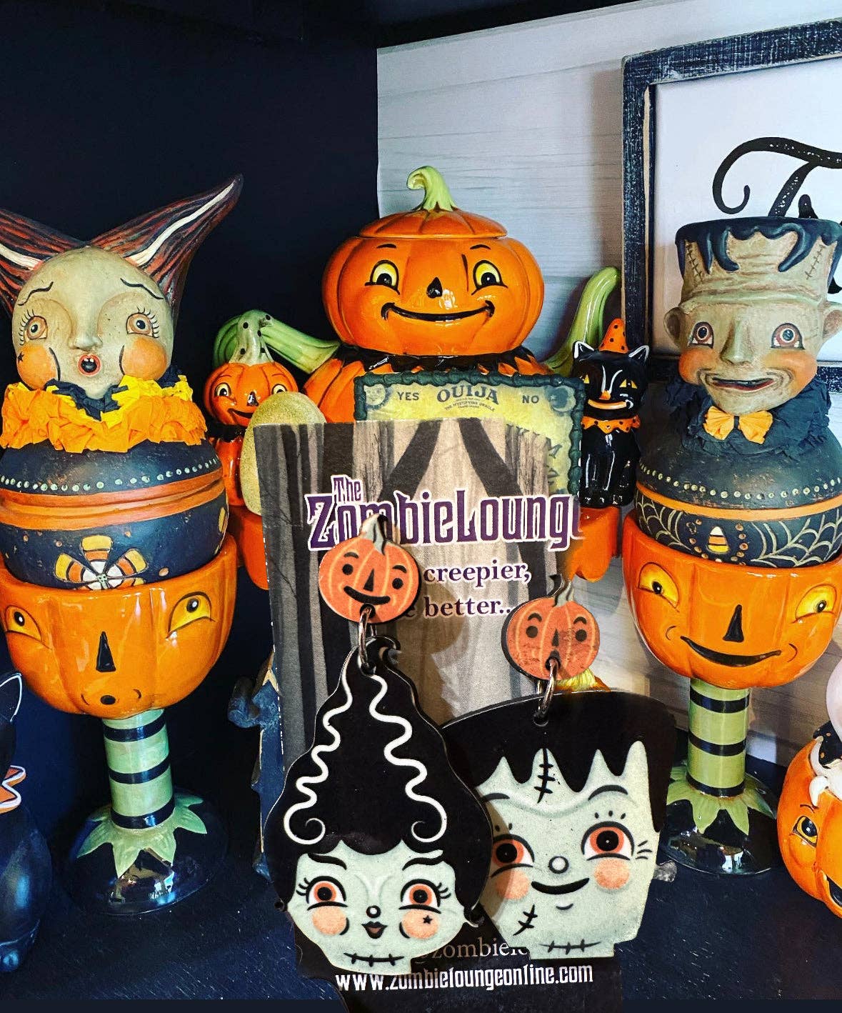 Zombie Lounge Bootique - Venta al por mayor Pendientes colgantes - Pendientes Frankie y Novia1