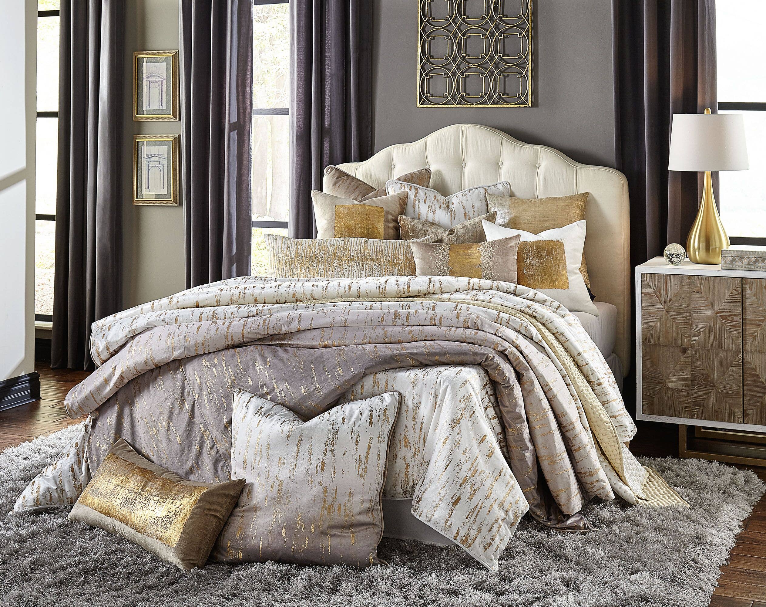 Cloud 9 Design - Wholesale Duvet Cover - Raina Ivory Gold Duvet