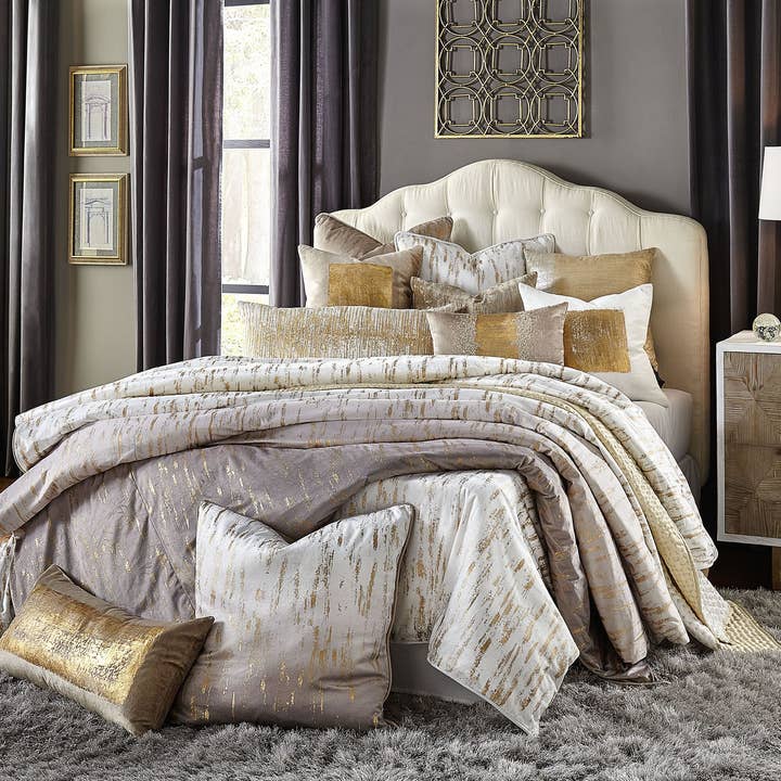 Raina Ivory Gold Duvet for wholesale by Cloud 9 Design