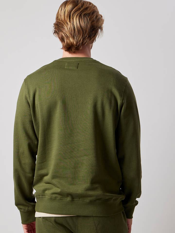 Sweatshirt met ronde hals van biologisch katoen met certificaat voor wholesale door OWN OFF WITH NATURE