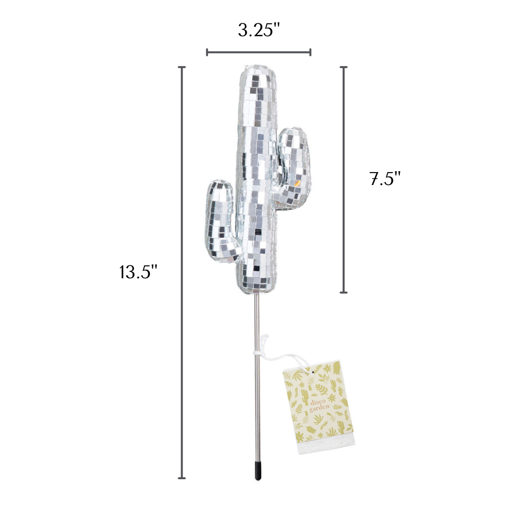 Paloverde Botanicals - Wholesale Garden/Lawn Stake - Disco Cactus - Mirror Disco Ball Decorative Plant Stakes1