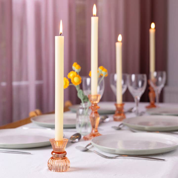 Talking Tables EU - Wholesale Tapered Candle/Candlestick - Cream Taper Dinner Candles - POS Unit1