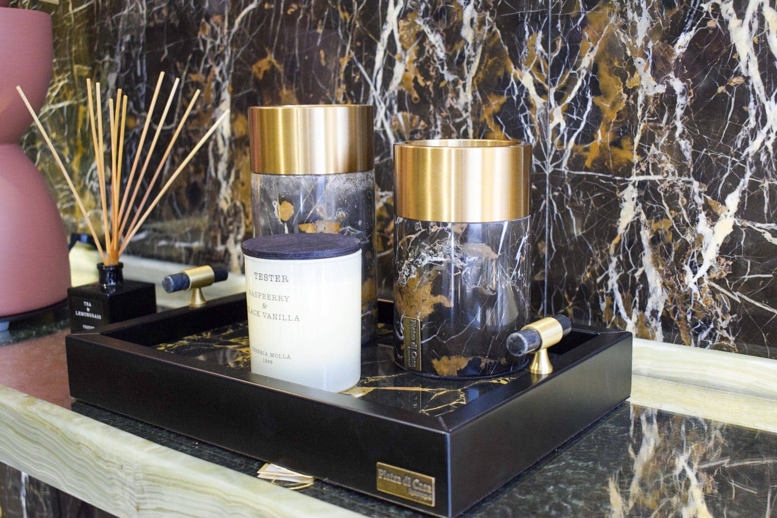 PIETRA DI CASA - Wholesale Decorative Jar - PAIPU Marble Jar | Black and Gold | Handmade5