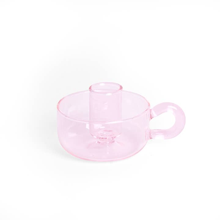 Helio Ferretti - Wholesale Candle Holder - PINK CRYSTAL s2 CLASSIC CANDLE HOLDER HF2