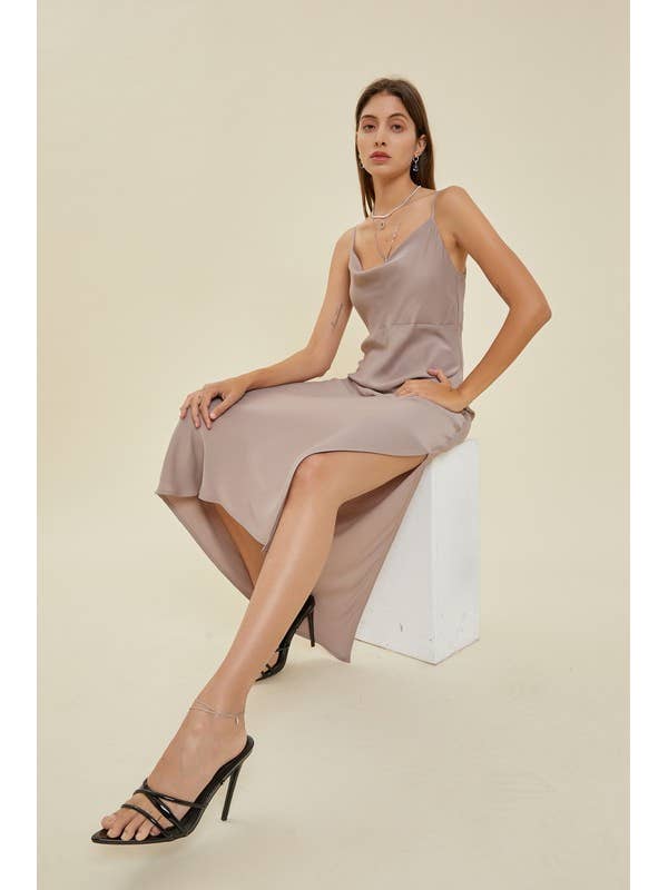 COWL NECK SLIP DRESS for wholesale by MintChoco