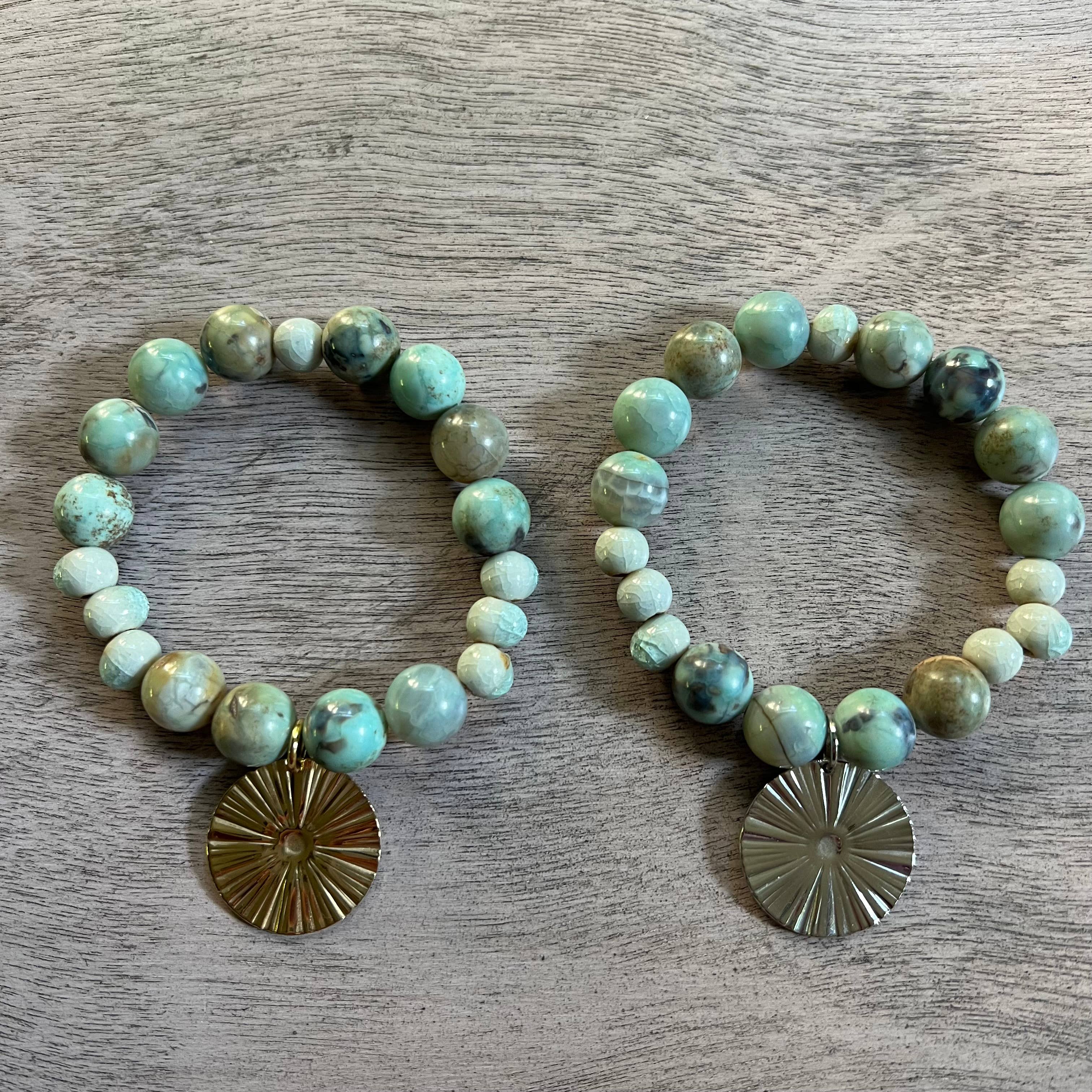 Chasing Cherubs - Wholesale Beaded Bracelet - Aqua Terra0