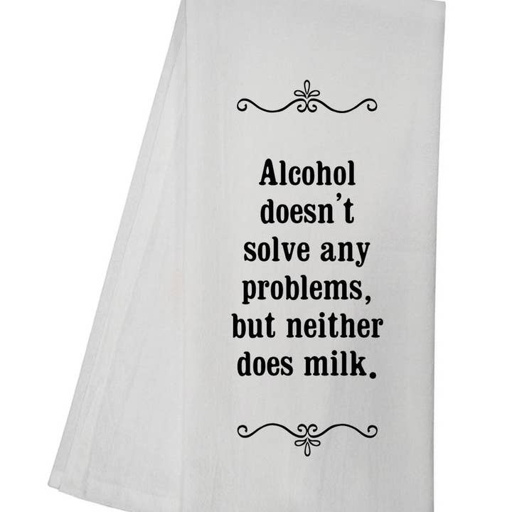 Alcohol Milk Tea Towel GGTT56 for wholesale by Pop Threads