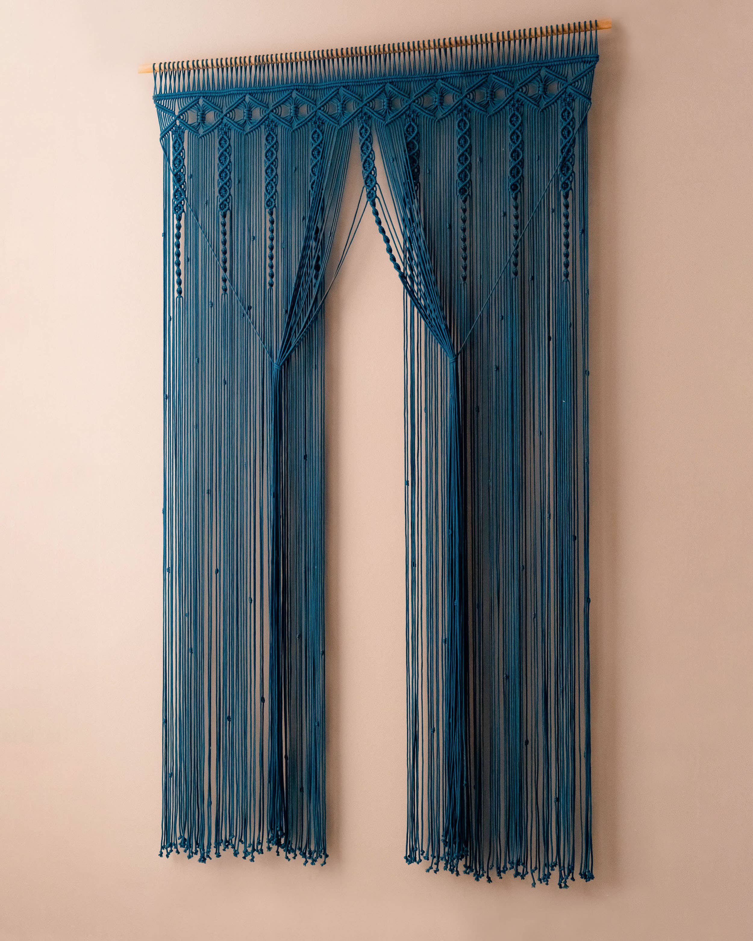 HeartCrafted - Vente Rideaux - Rideau macramé Boho pour porte et fenêtre C0624