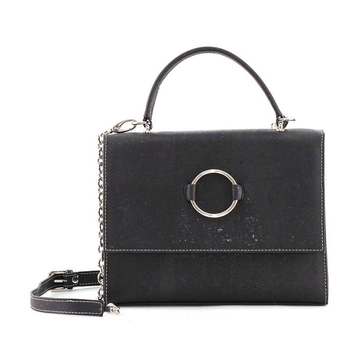 Black Cork Handbag for wholesale by Cork Tree Designs