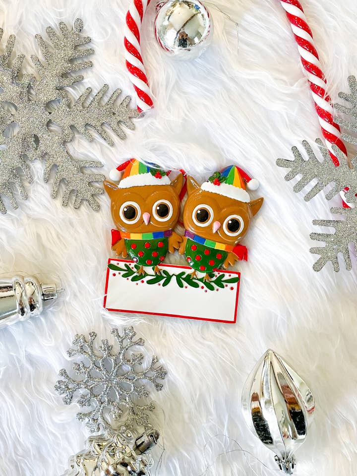 Owl Couple LGBTQ+ 2022 Christmas Ornament for wholesale by Rainbow Certified