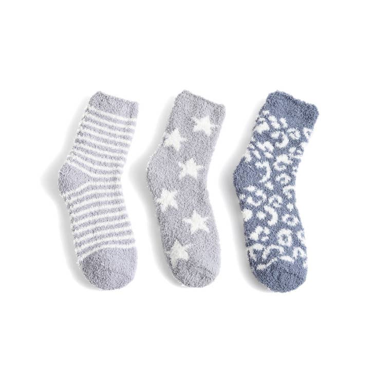 Selini New York - Wholesale Socks - Women's - Ladies Fuzzy Socks- 3 pair Set