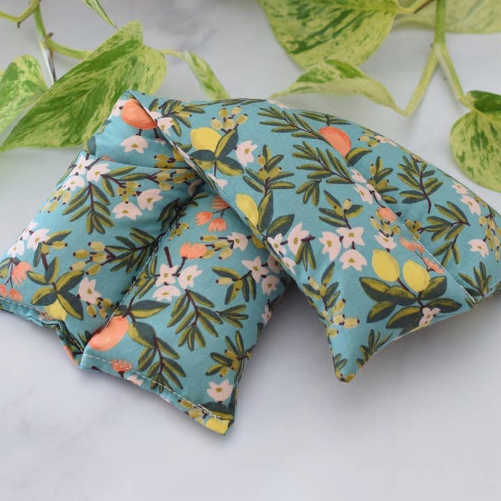 Wild Clementine Co. - Wholesale Hot/Cold Compress - Heating Pad Neck Wrap, Hot + Cold Flaxseed Pack-Green Floral
