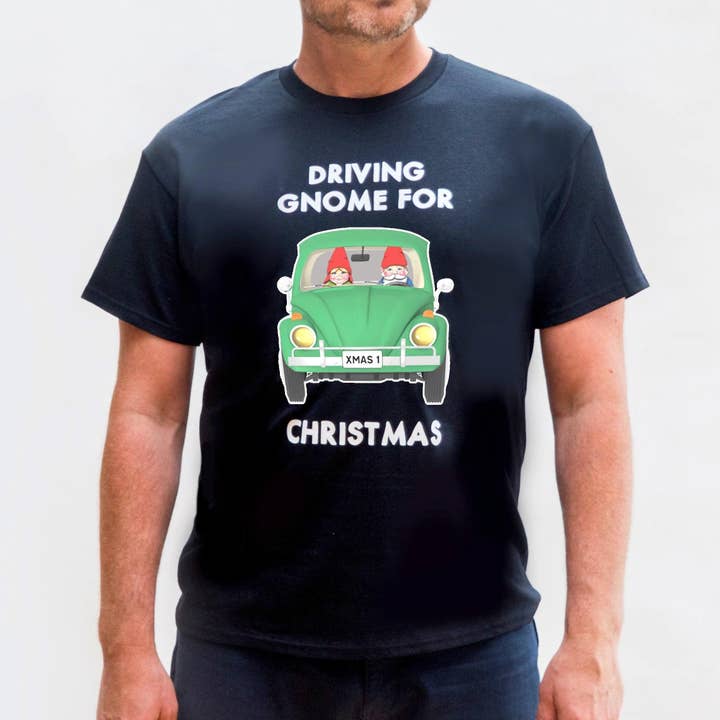 Men's 'Driving Gnome For Christmas' T-Shirt for wholesale by Of Life & Lemons