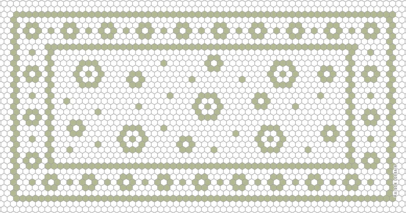 Maison Lorrain - Wholesale Placemat - Napperon De Vinyle Pour Bebe - Mosaique Sauge0