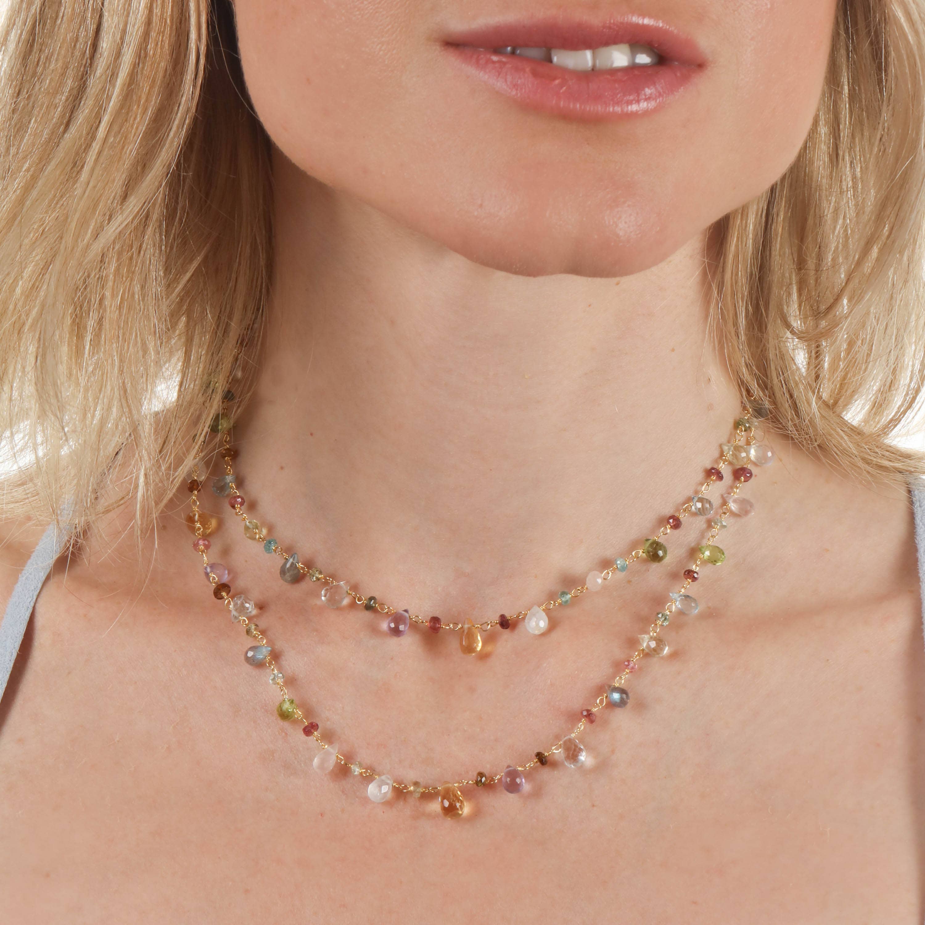 Amelia Rose Jewelry - Venta al por mayor Collares de cuentas/perlas - Collar de flores silvestres largo2