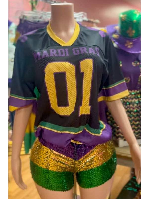 Queen Fashion - Wholesale T-Shirt - Women's - Number Print Football Outfit color block Party Jersey1