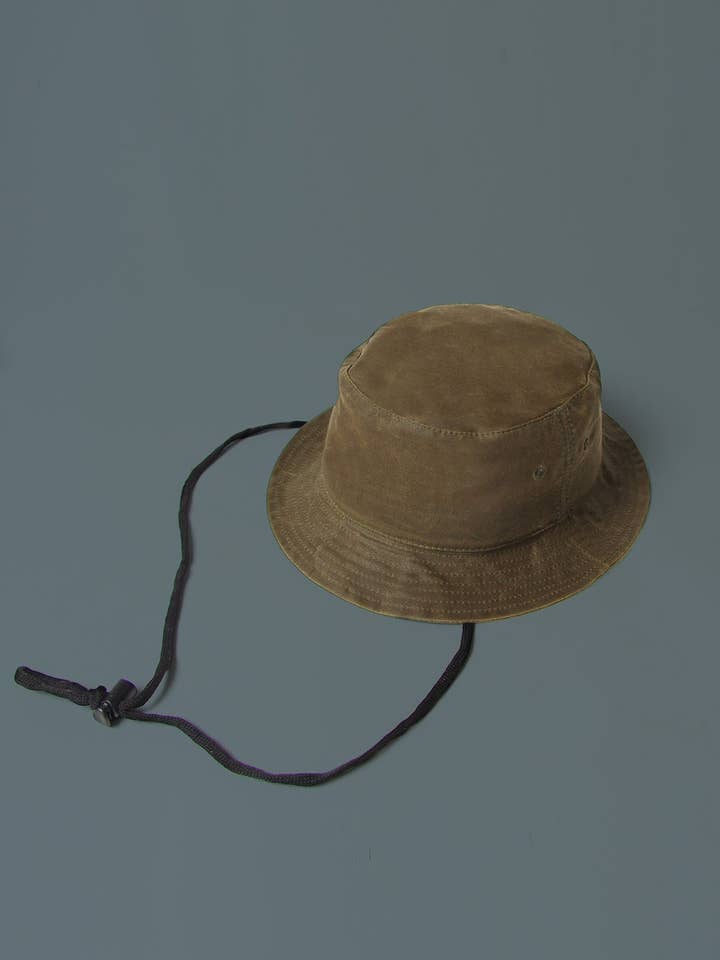 Bucket Hat - Army Waxed Canvas for wholesale by Muttonhead
