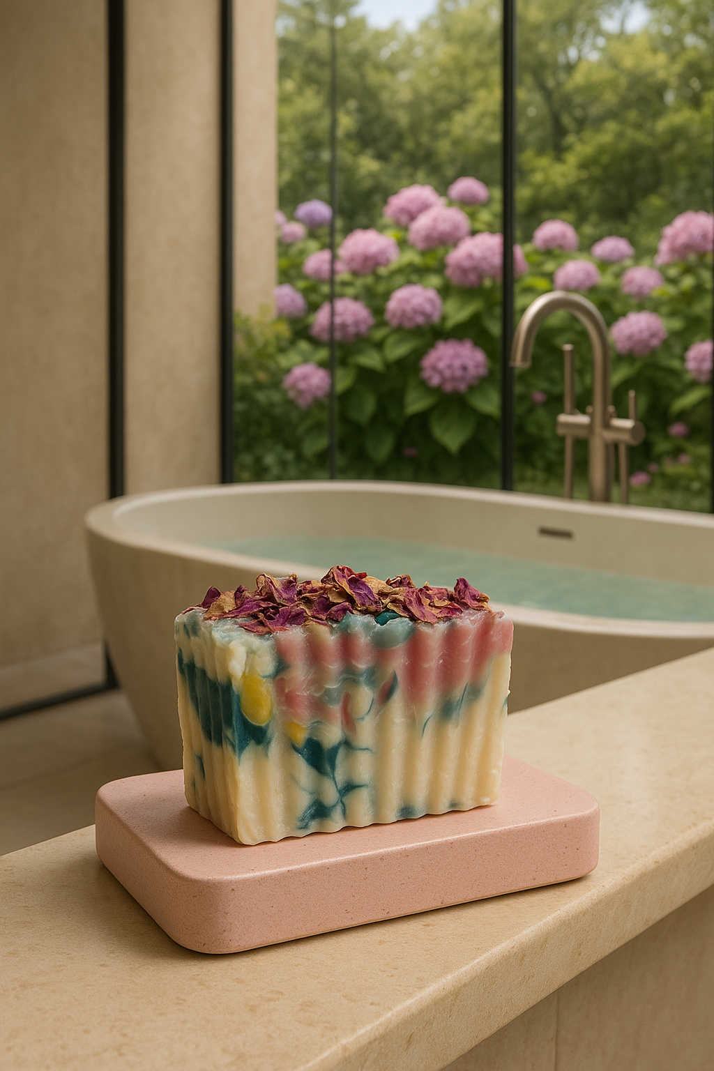 Priscila Leen Arts at Florida Soap Candle – sabonete sólido por atacado – Sweet Garden Sabonete processo frio vegan natural feito à mão5