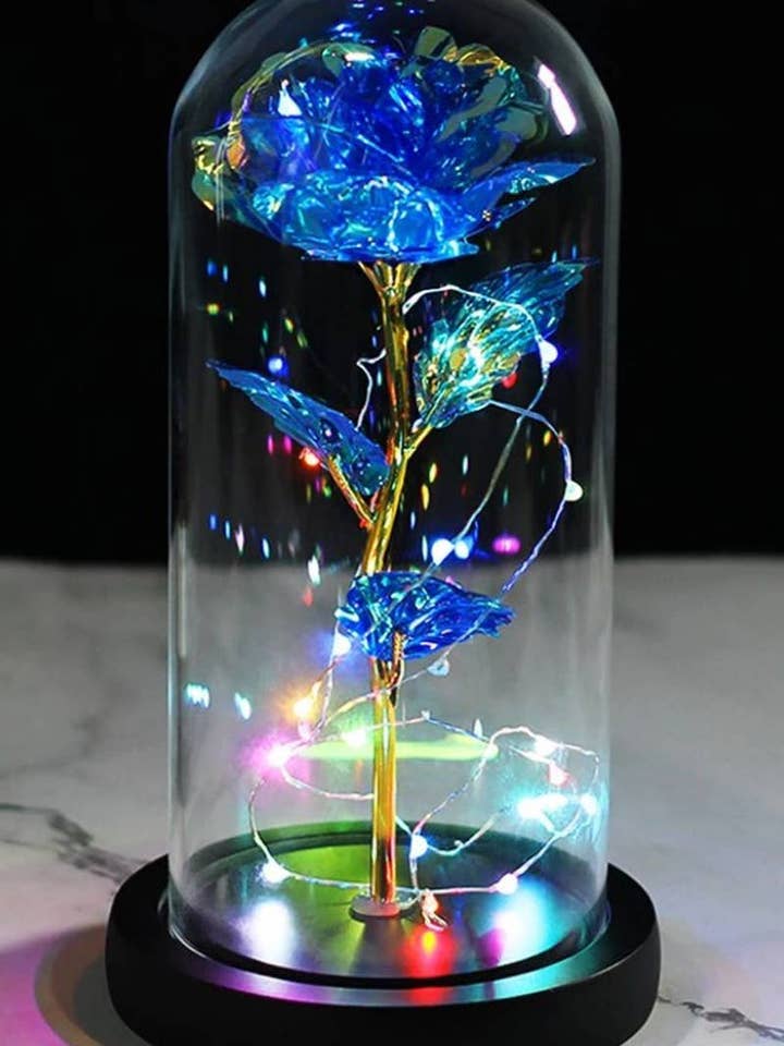 Supporto luminoso a LED a cupola con rosa galattica metallica alta per la vendita all'ingrosso da parte di Cap Zone