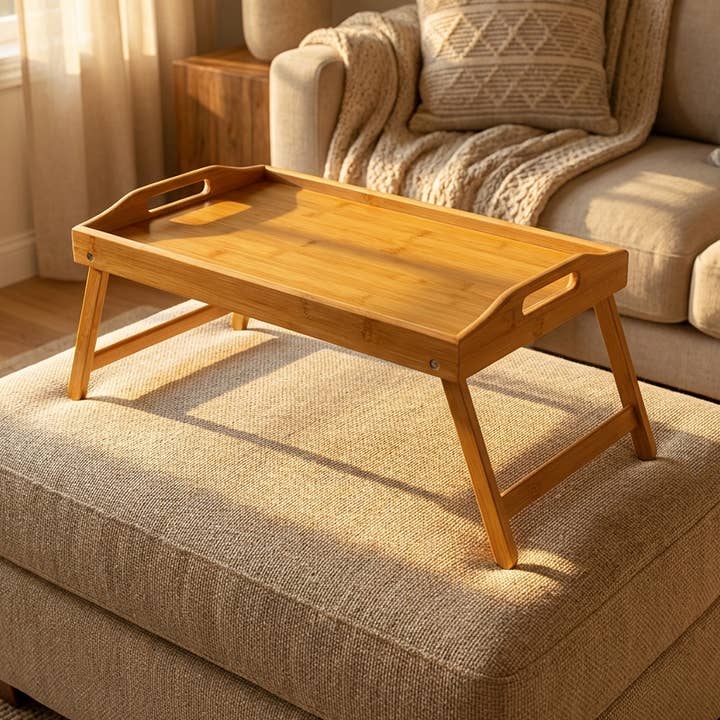 Plateau de petit-déjeuner pliable en bambou pour la vente par Bamboo Switch
