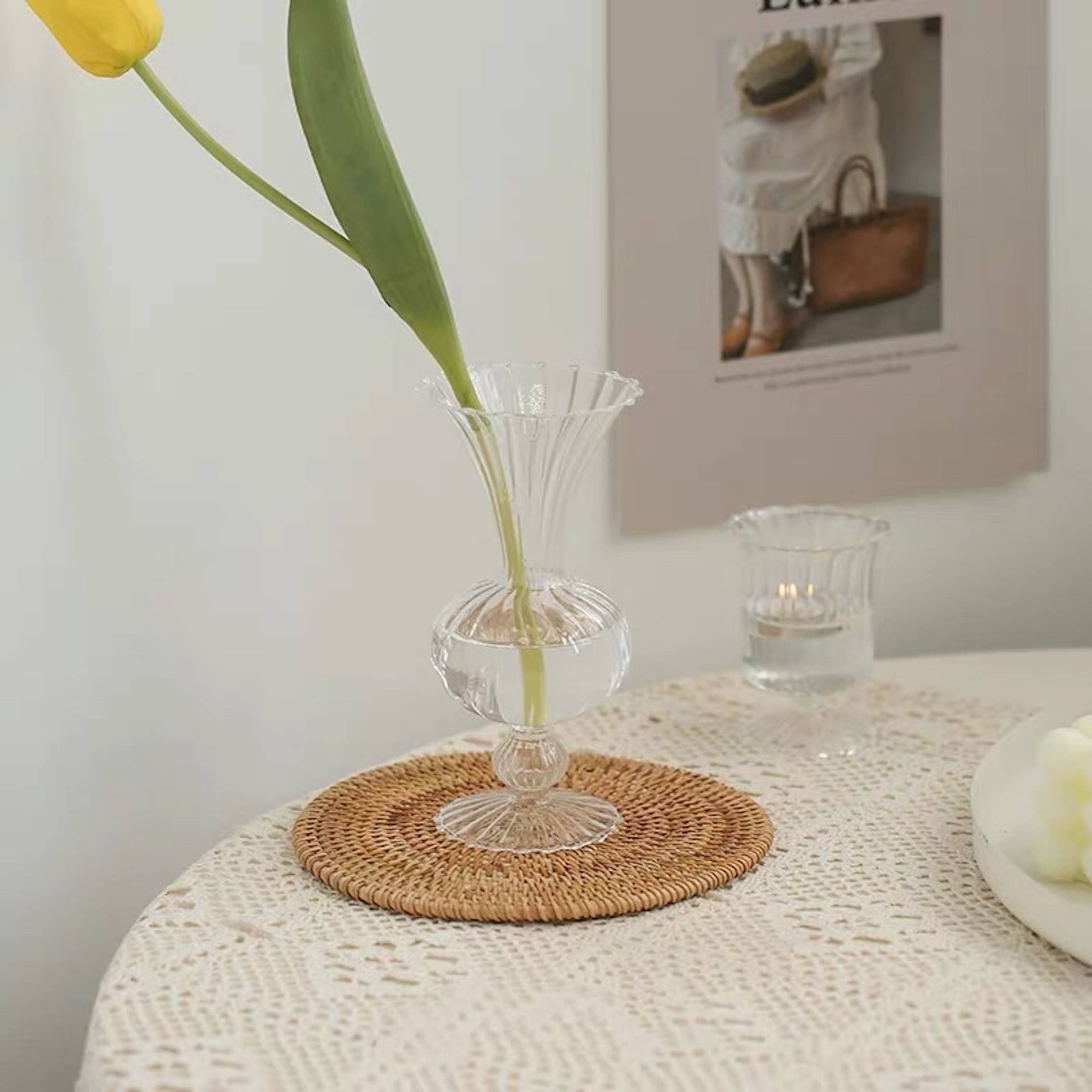 puffysquare - Wholesale Vase - Flare vase, Large Bud Vase, Glass vase, Farm house vase2