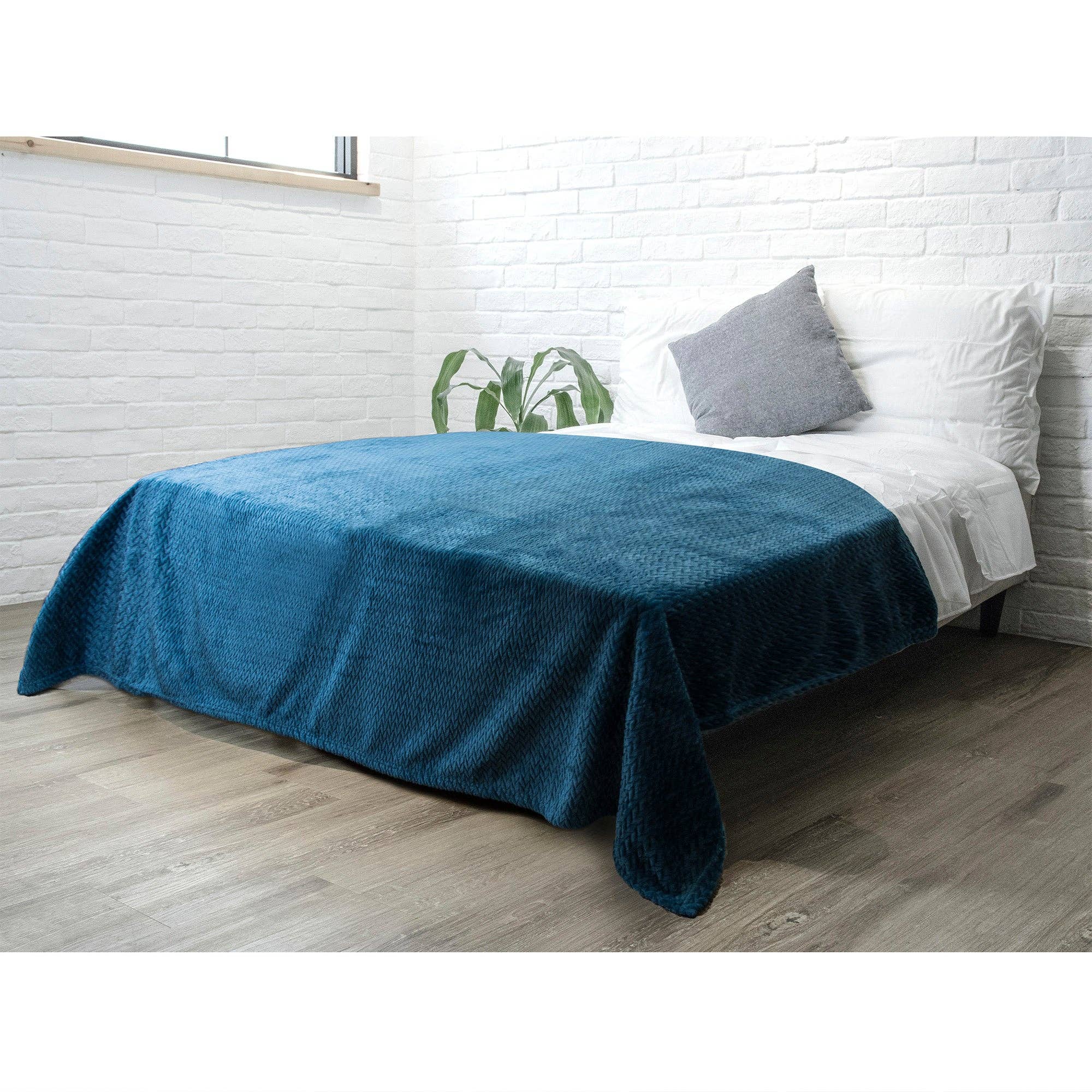 Pavilia – Manta para sofá por atacado – Cobertor de fleece texturizado com estampa de folhas29