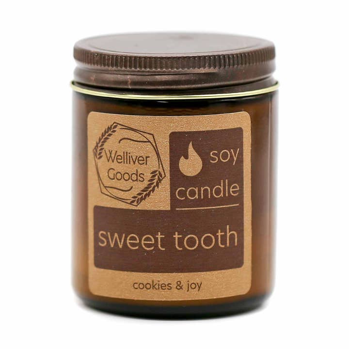 Candela in cera di soia - Sweet Tooth per la vendita all'ingrosso da parte di Welliver Goods