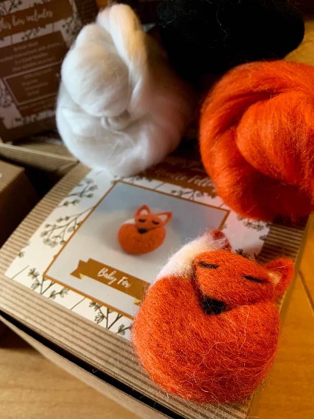Baby Fox - Needle Felting Kit for wholesale by Feather Felts