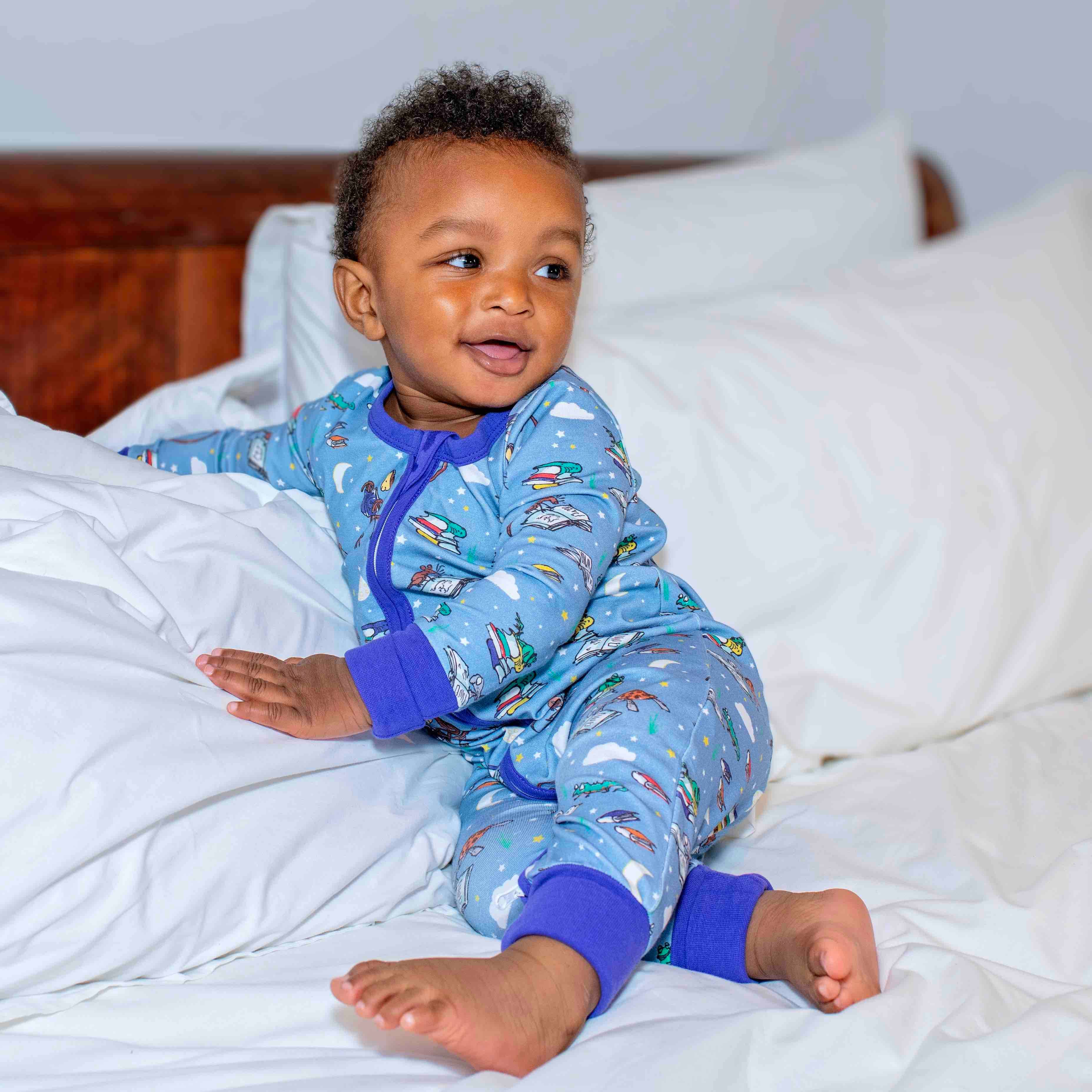 Ducky Zebra: Sustainable Kids' Clothes - Wholesale Sleepsuit - Baby - Roald Dahl x Ducky Zebra 'Storytime' Sleepsuit1