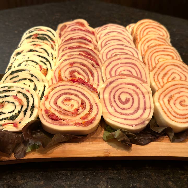 Pinwheel Long Roll - Holiday Pack for wholesale by The Mozzarella Kings