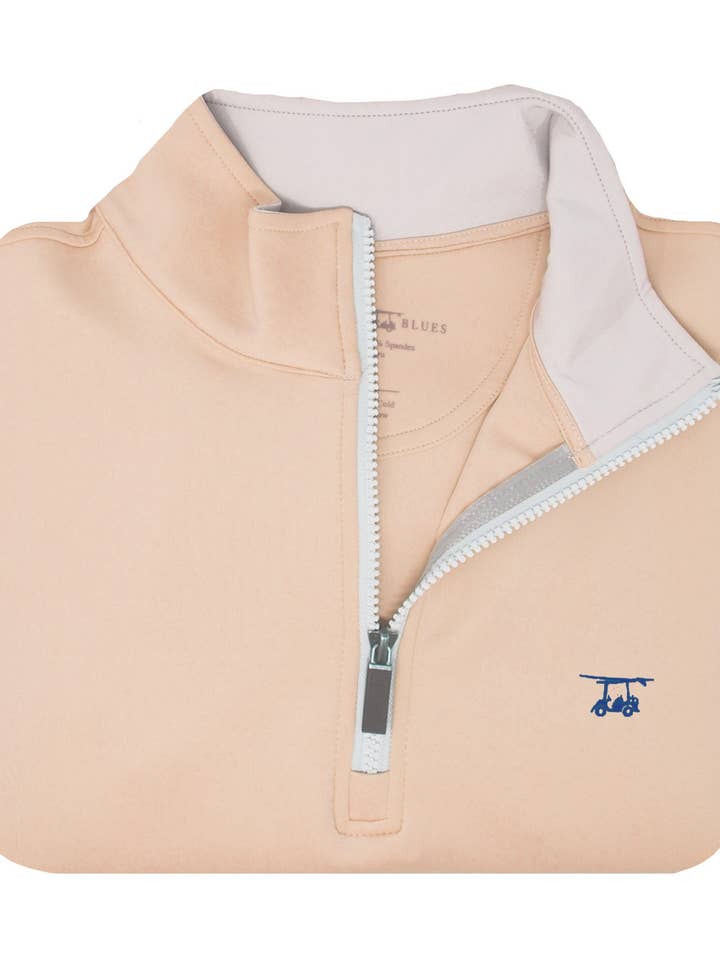 Dogwood Quarter Zip - Solid Peach for wholesale by Bald Head Blues