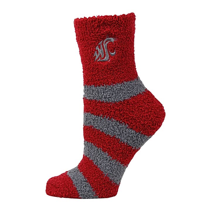 Chaussettes Fuzzy à rayures Washington State Cougars pour la vente par Donegal Bay