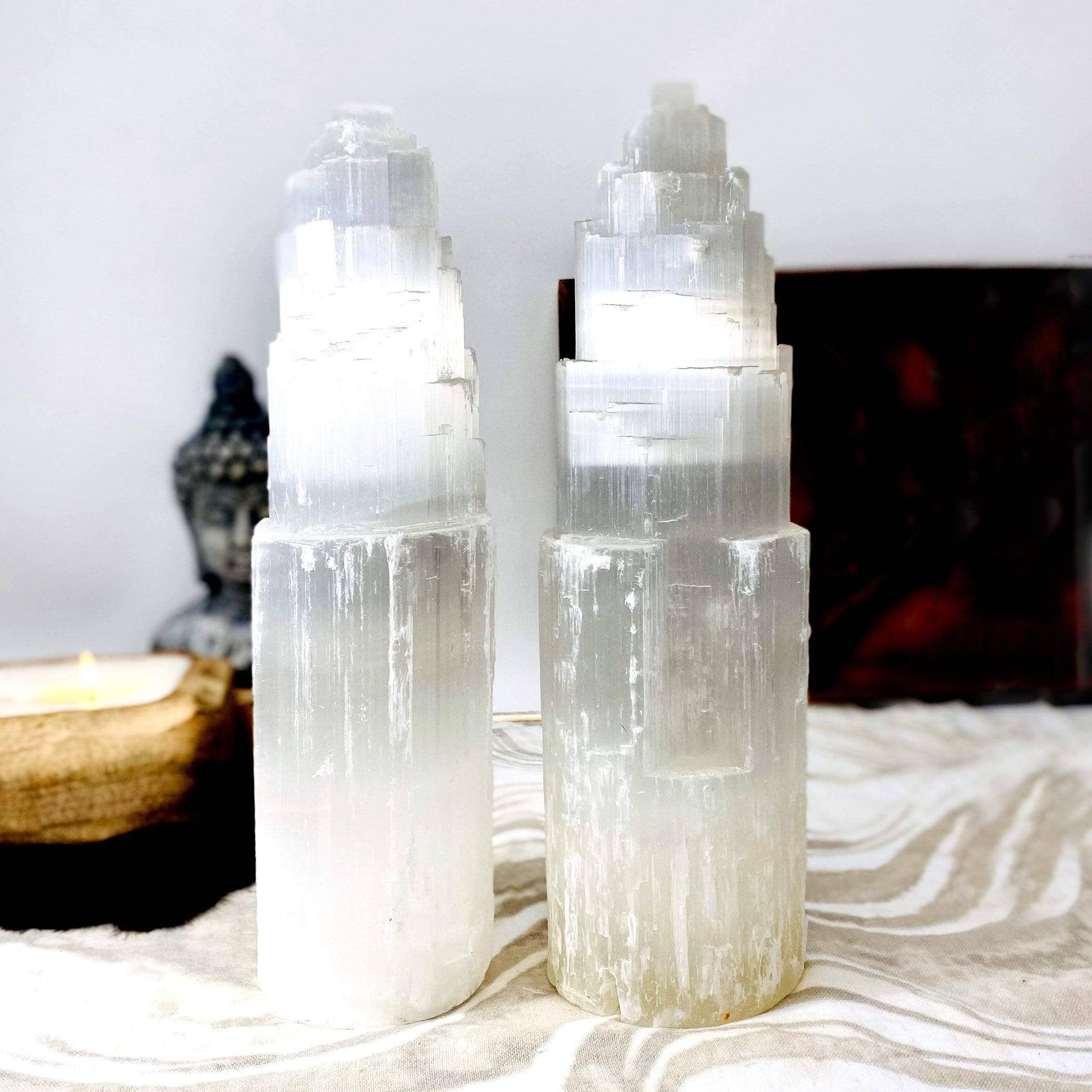 Rock Paradise - Wholesale Spiritual Stone/Crystal - Selenite Crystal Lamp - Large Nightlight with USB cord 30CM2