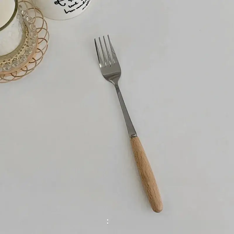 Otterware - Wholesale Cutlery set - Natural Wood Handle Stainless Steel Flatware Set2