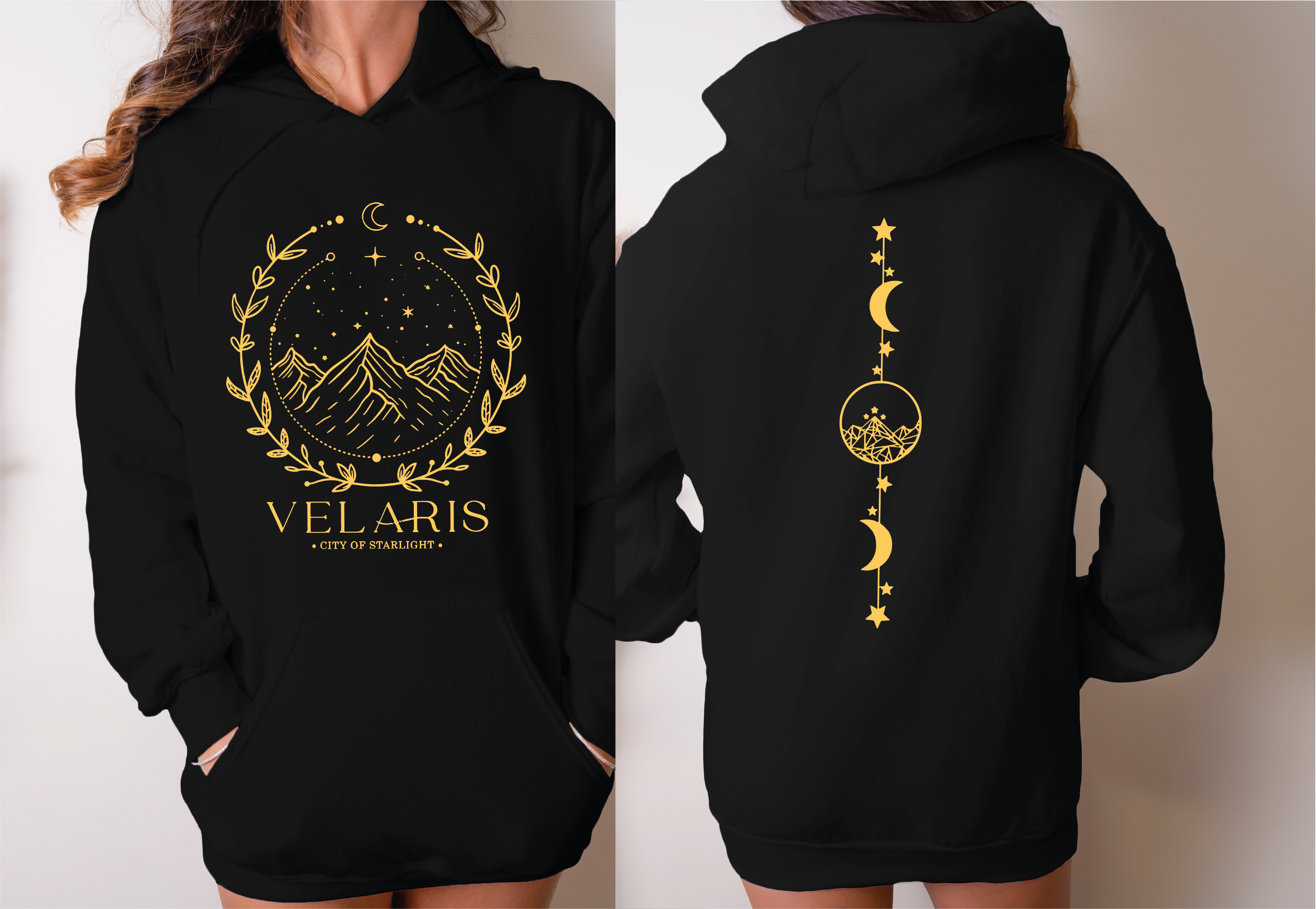 MAYA TX - Wholesale Graphic Sweatshirt - Unisex - Velaris City Of Starlight Sweatshirt and Hoodie X5402