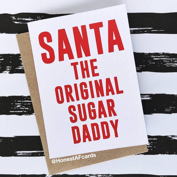 The Original Sugar Daddy Card for wholesale by Honest AF Cards