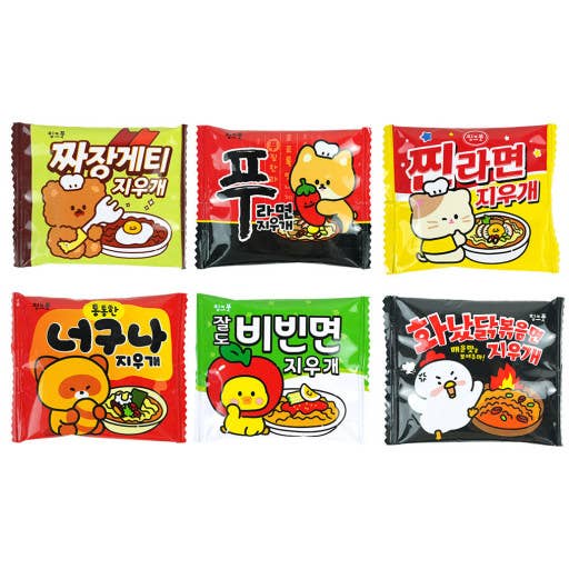 K-Wonderland - Wholesale Eraser - K -Ramen Shape Earaser Pack- Fun, goodybag 6