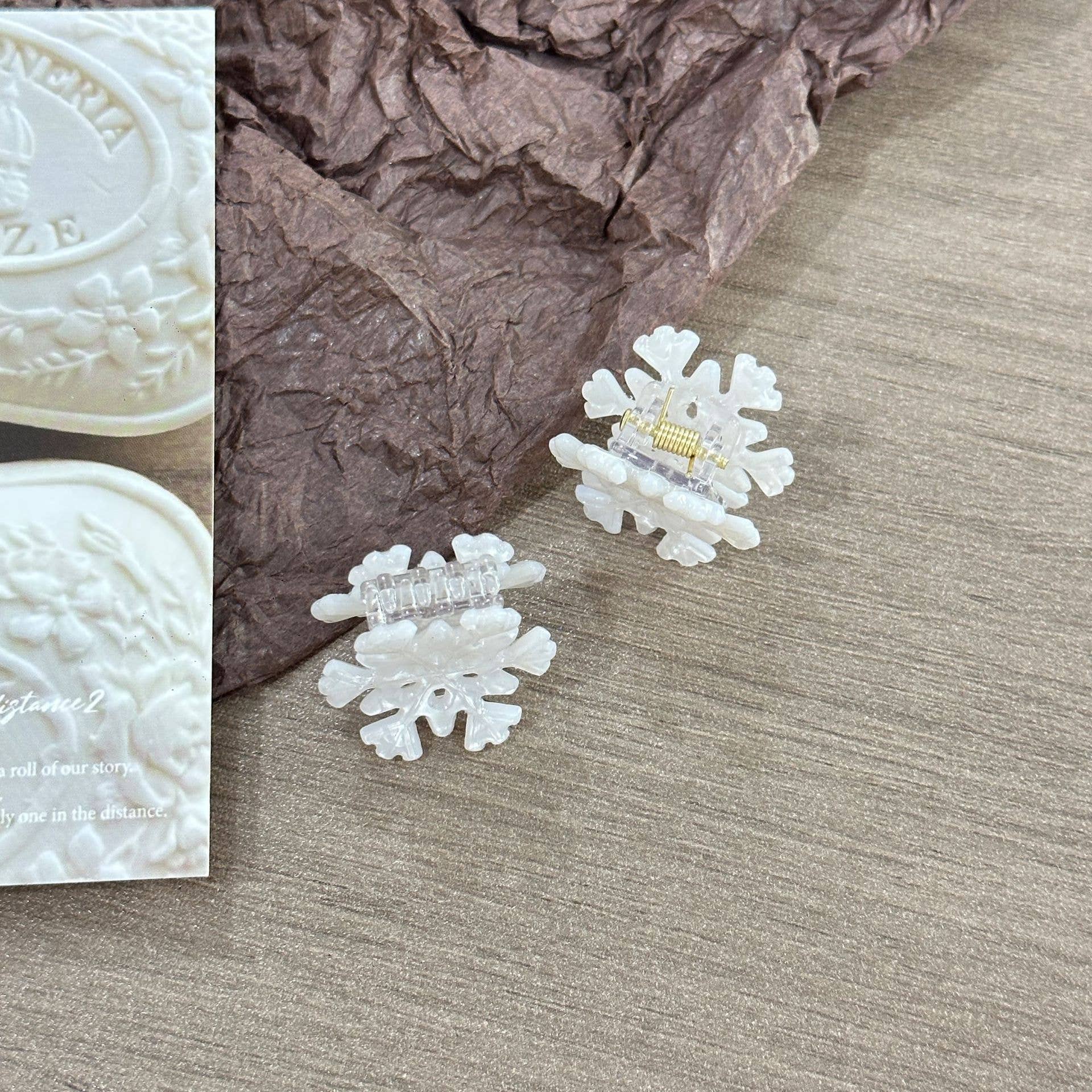 SoapElenGlen - Wholesale Hair Clip - Women's - Frosty Snowflake Hair Clip, Winter Hair Accessories5