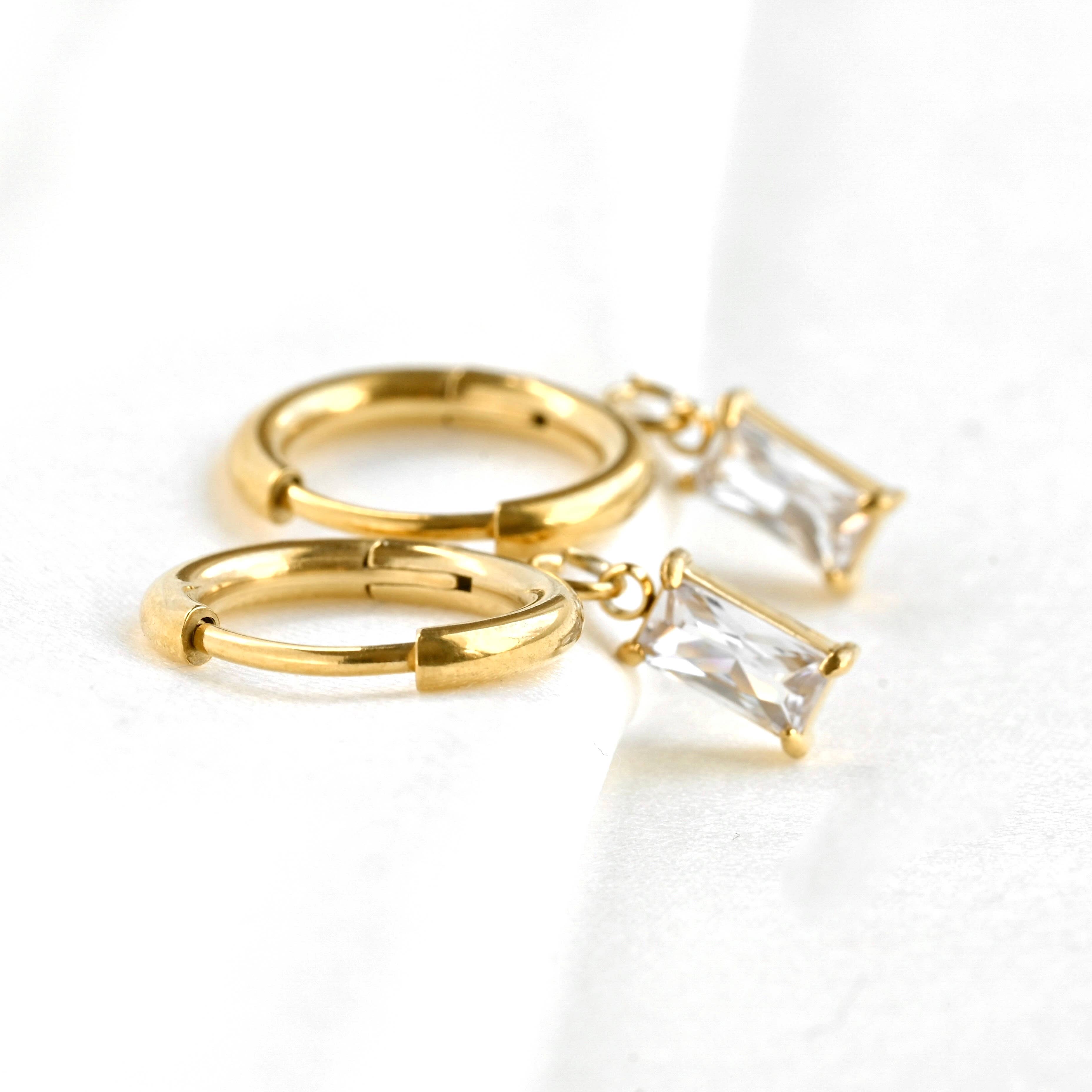 Blueyejewelry – wholesale Hoop-örhängen – Vattentäta diamantringar med diamantberlock - örhängen i ringform2