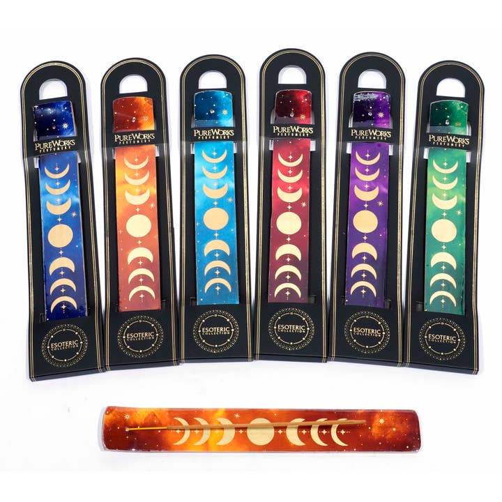 Moon Phase Wooden Ash Catchers – Set of 12 (Assorted Colors) for wholesale by R. Expo/Song of India