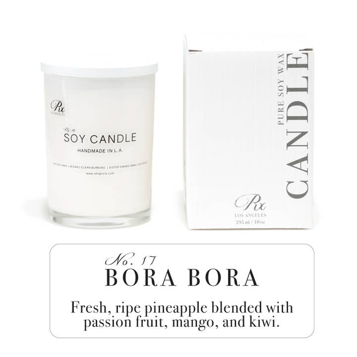 RXLA the brand - Wholesale Jar/Filled Candle - Bora Bora: 100% Soy Wax Candle5